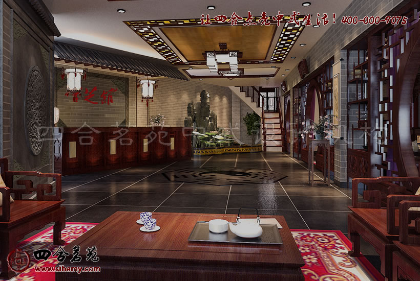 色彩的不同變化在空間裝飾中的表現(xiàn) 現(xiàn)代中式私人會(huì)所設(shè)計(jì)效果圖